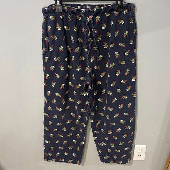 Vintage Polo Ralph Lauren Polo Bear Navy Pajama Pants 1990s Collectible - Picture 3 of 7